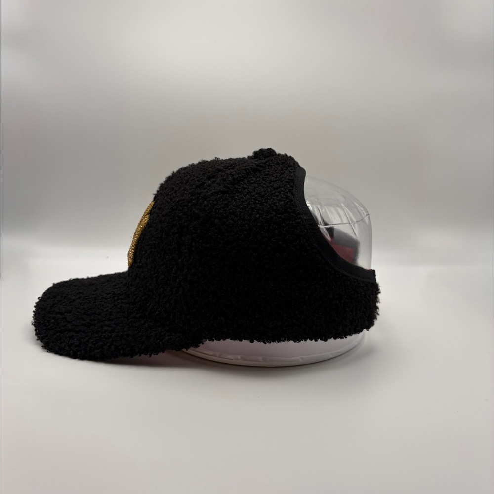 NEW Sherpa NY Rhinestone (Gold) Logo ponytail baseball cap with Red satin lining - Picture 2 of 10